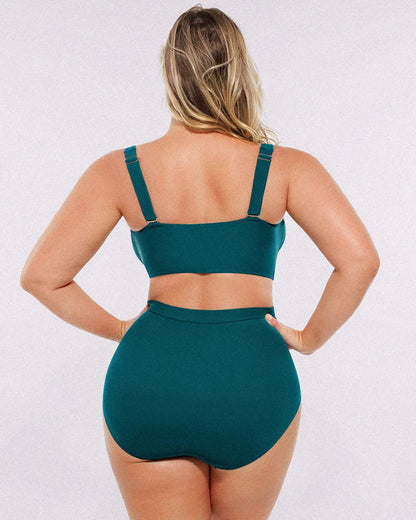 HighWaist Swimwear Sculpting Two-Piece Bikinis Set