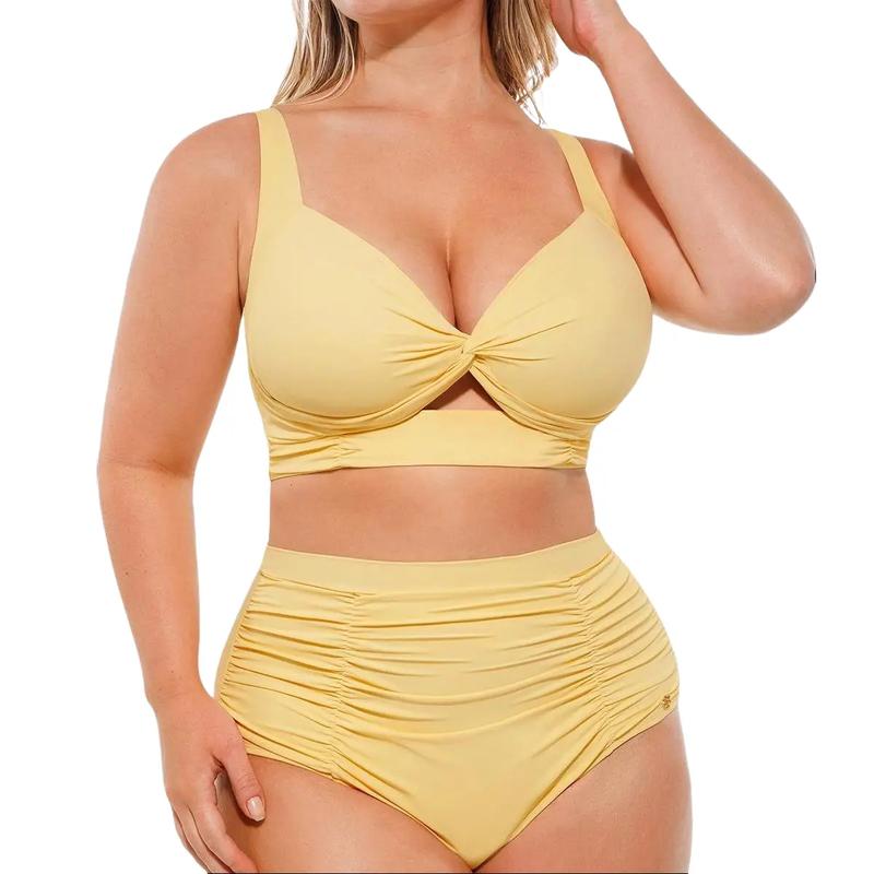 HighWaist Swimwear Sculpting Two-Piece Bikinis Set
